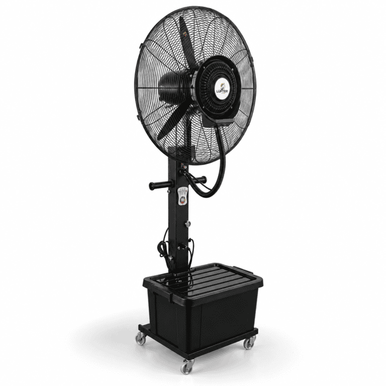 Ventilador de pedestal nebulizador 26″
